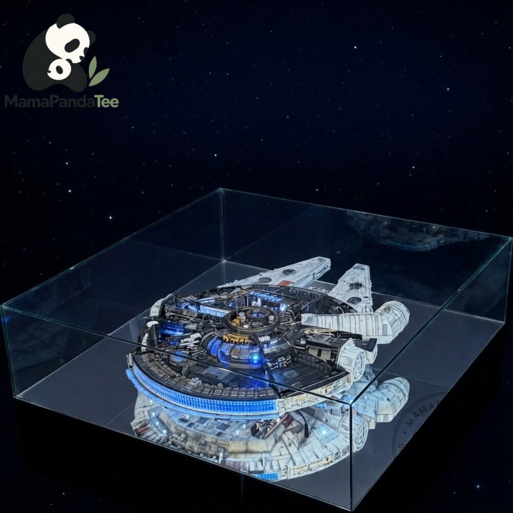 Tempered Glass LED Display Coffee Table Designed for LEGO Star Wars Millennium Falcon Model 5 Tempered Glass LED Display Coffee Table Designed for LEGO Star Wars Millennium Falcon Model