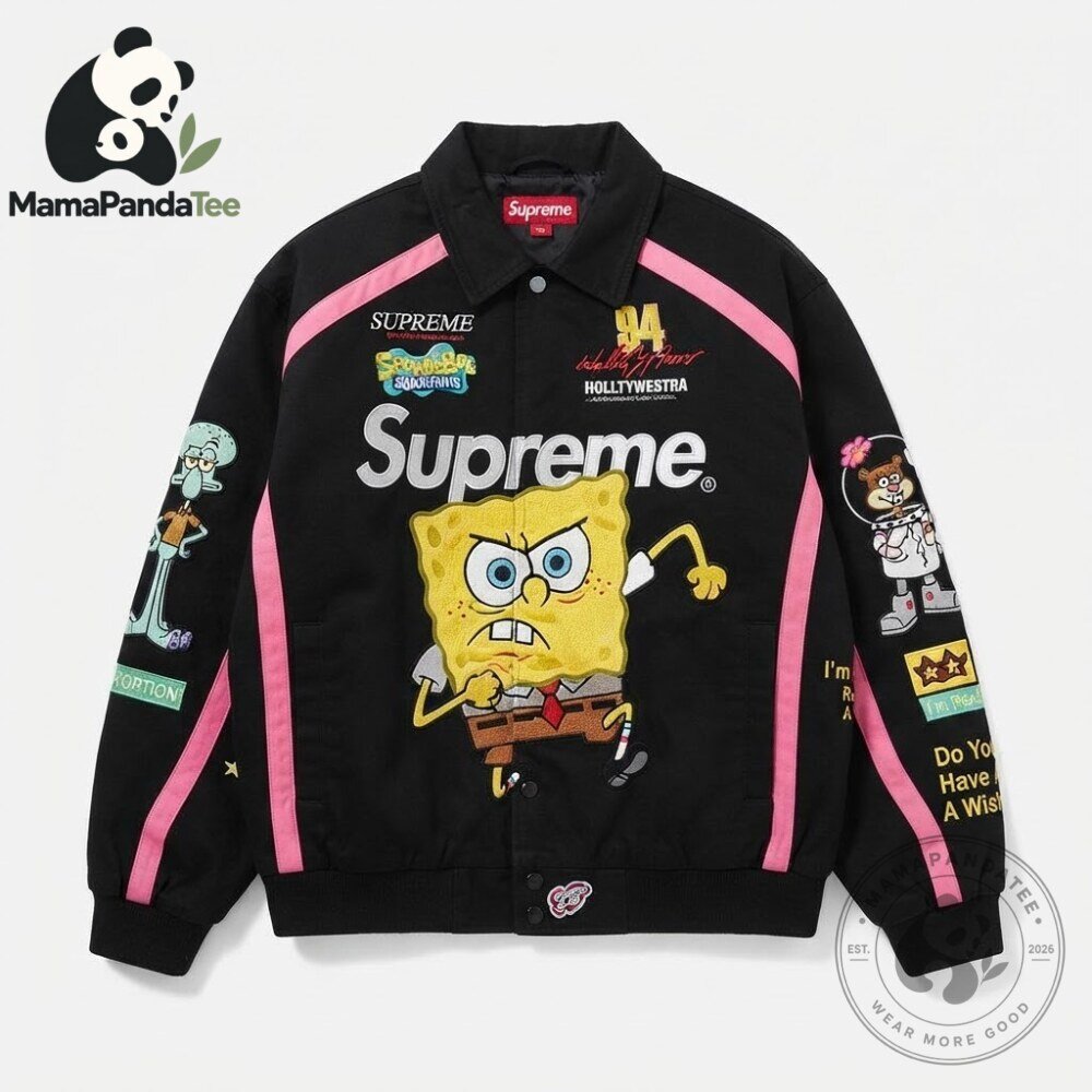 Supreme x SpongeBob SquarePants Racing Jacket 4 Supreme x SpongeBob SquarePants Racing Jacket