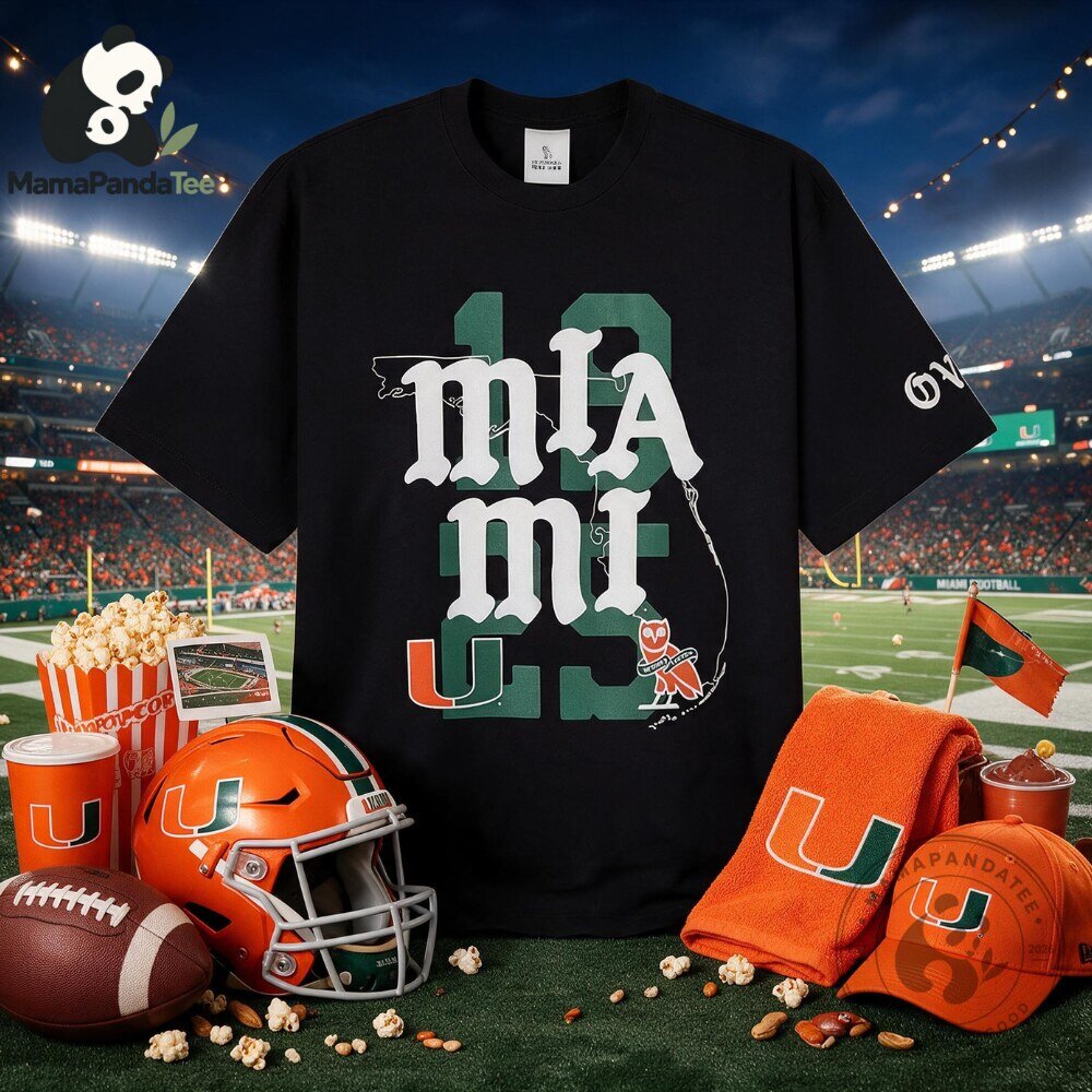 Miami Hurricanes OVO 1925 Graphic T Shirt