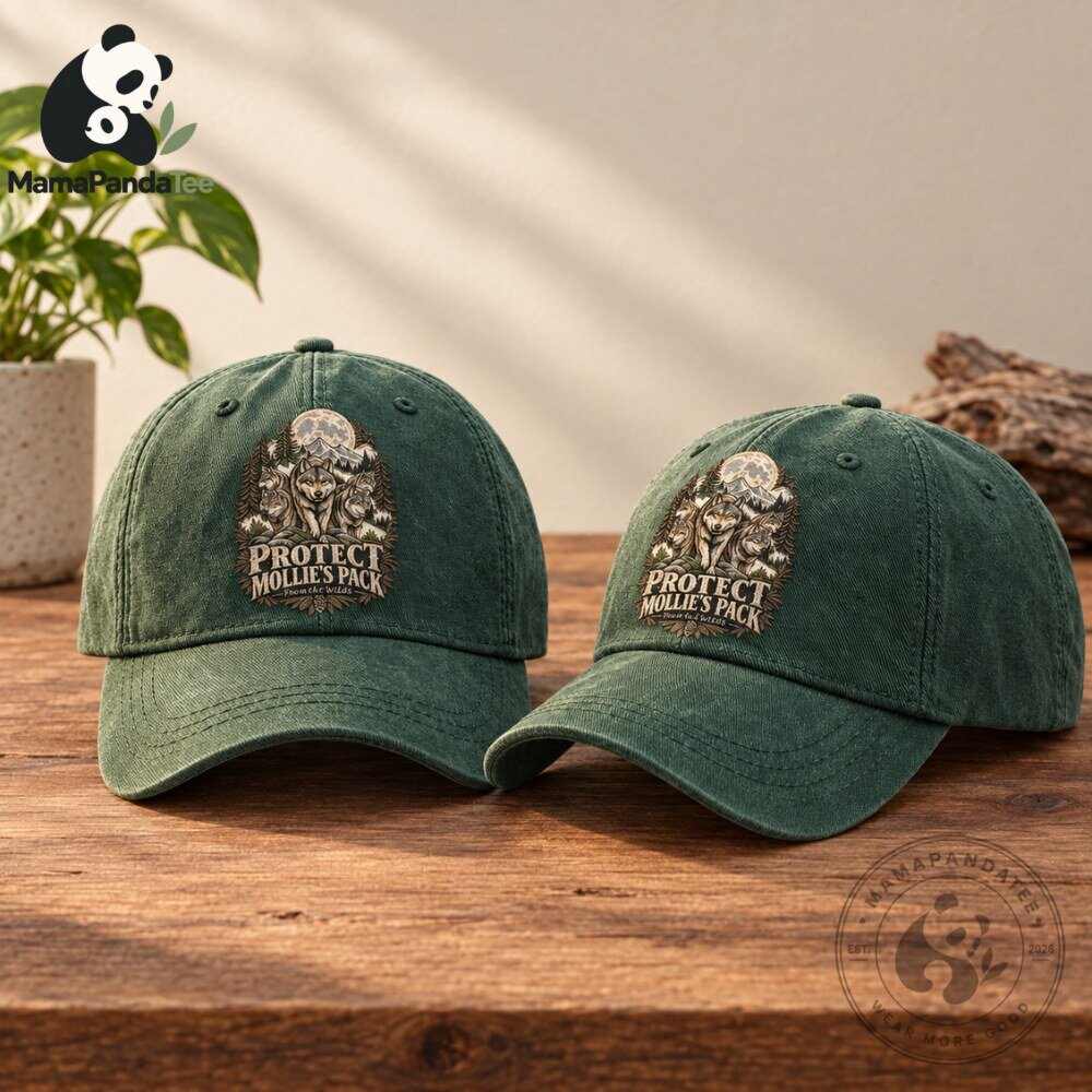 Protect Mollie's Pack Wolf Graphic Baseball Cap