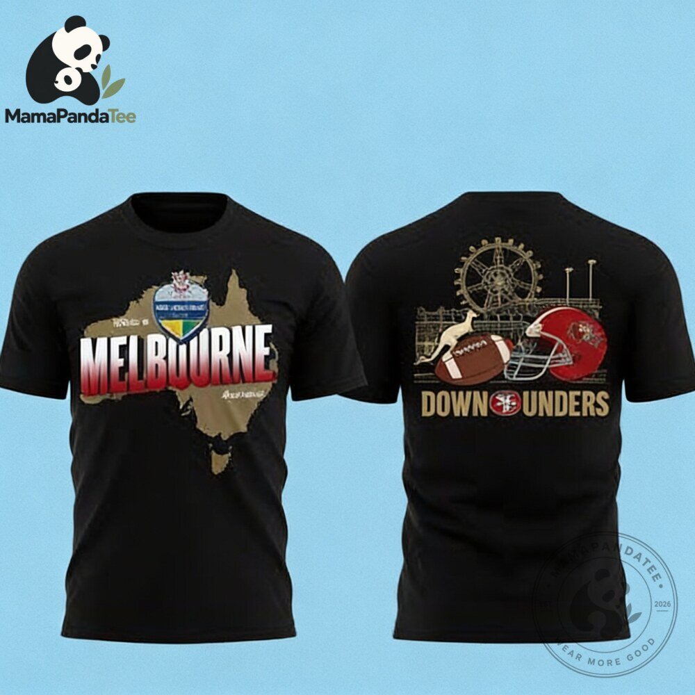 Melbourne Down Unders Football Graphic T Shirt 4 Melbourne Down Unders Football Graphic T Shirt