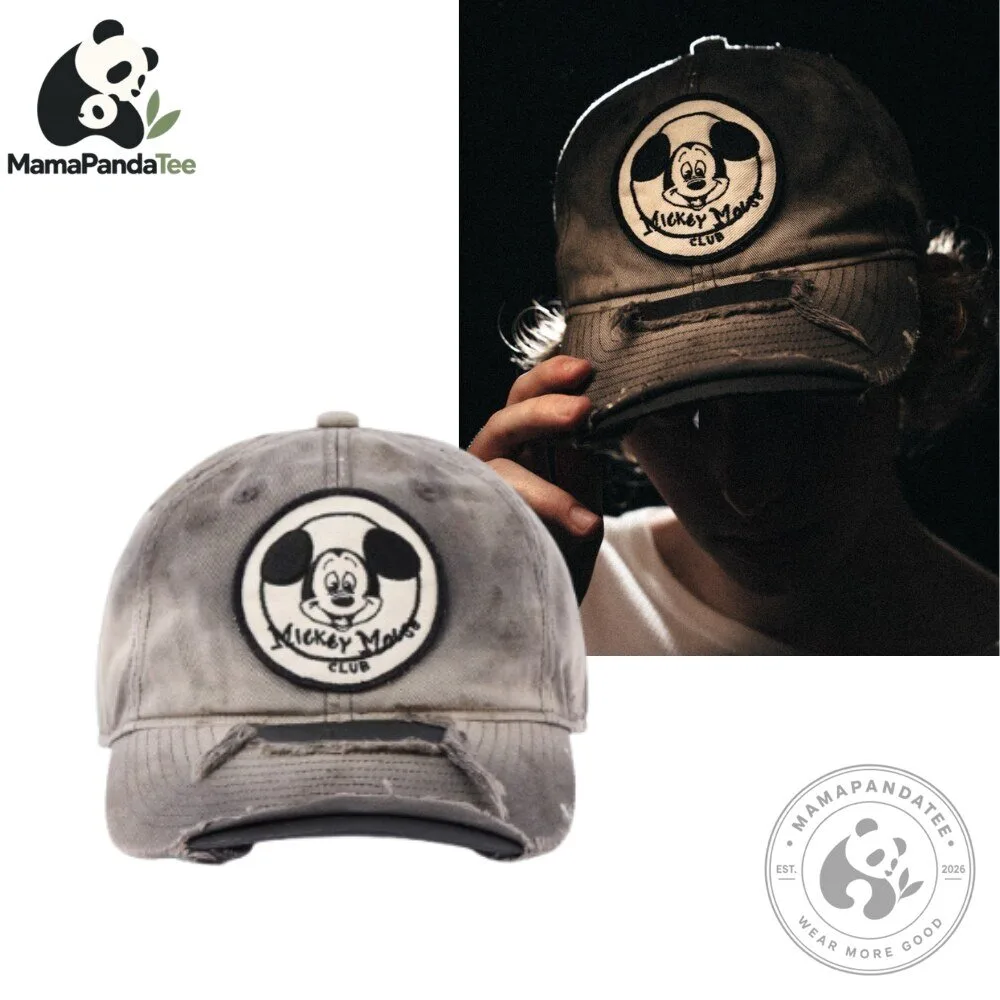 Mickey Mouse Club Distressed Baseball Cap Hat