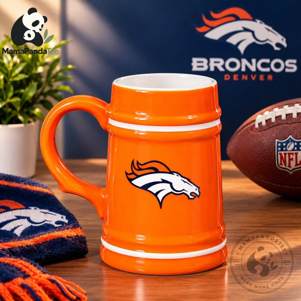 Denver Broncos 24oz Ceramic Stein Cup 5 Denver Broncos 24oz Ceramic Stein Cup