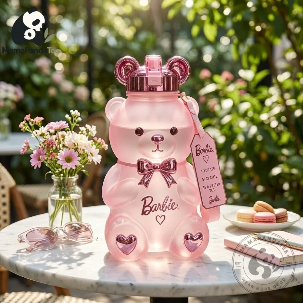 Pink Bear Water Bottle Cute Kawaii 2026 4 Pink Bear Water Bottle Cute Kawaii 2026