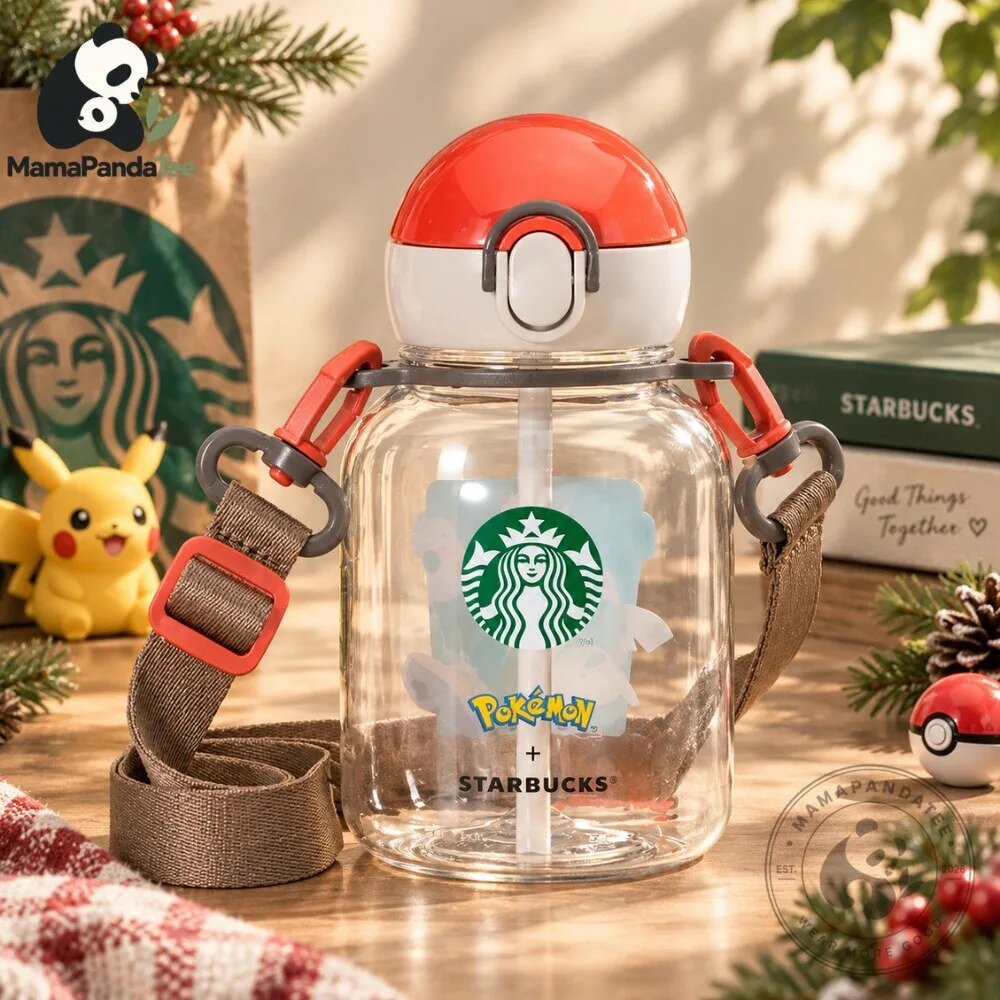 "Discover Starbucks x Pokémon 2026 Water Bottles and Tumblers Collection" 28 Starbucks x Pokemon Straw Water Bottle with Strap 2026 Collection