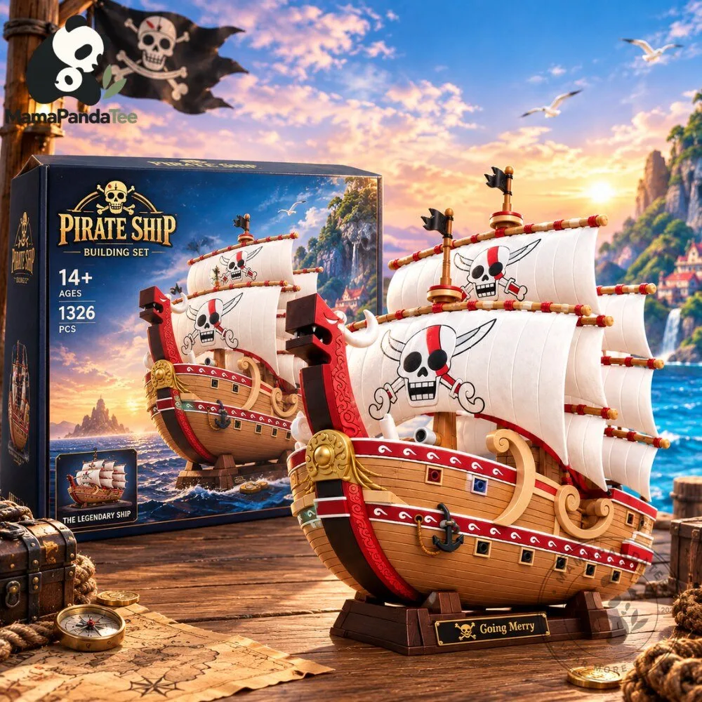 Going Merry Pirate Ship Building Set 1326 Pcs One Piece Anime Model Kit