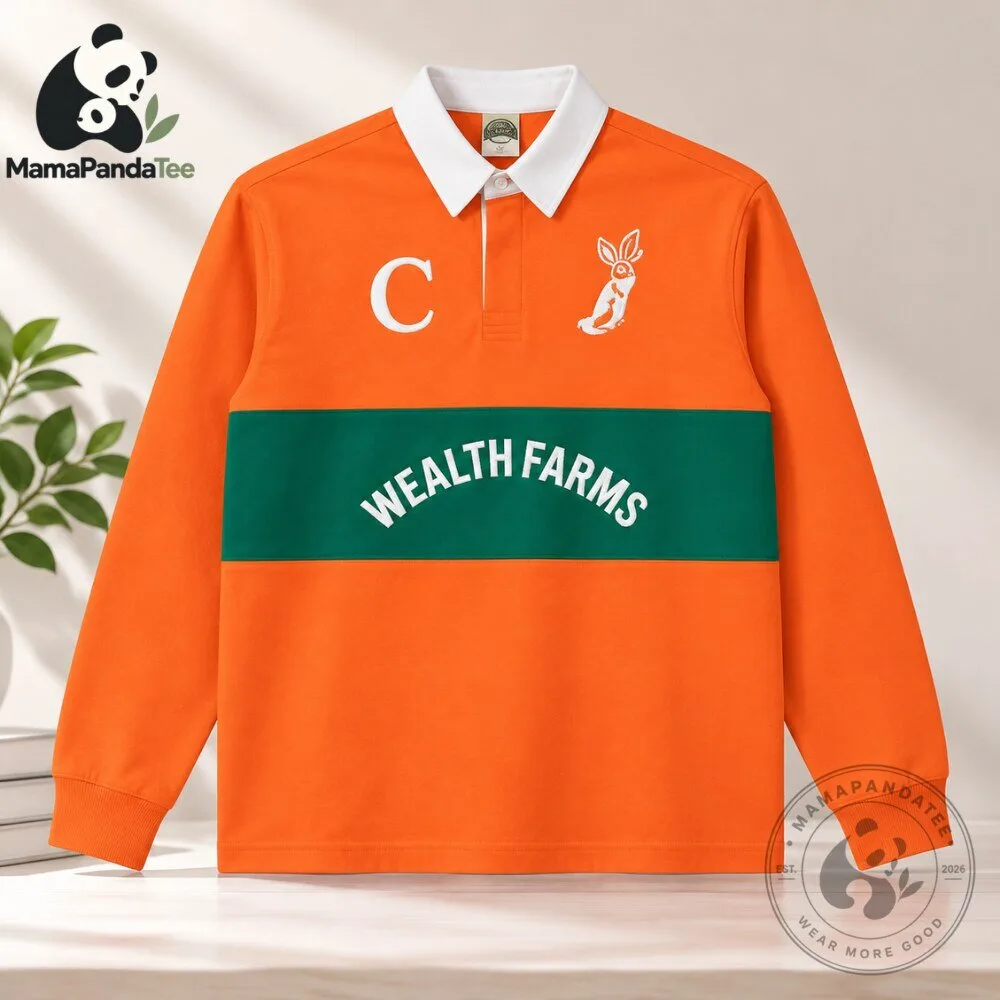 Carrots by Anwar Carrots x Wealth Farms Orange Rugby Shirt 4 Carrots by Anwar Carrots x Wealth Farms Orange Rugby Shirt