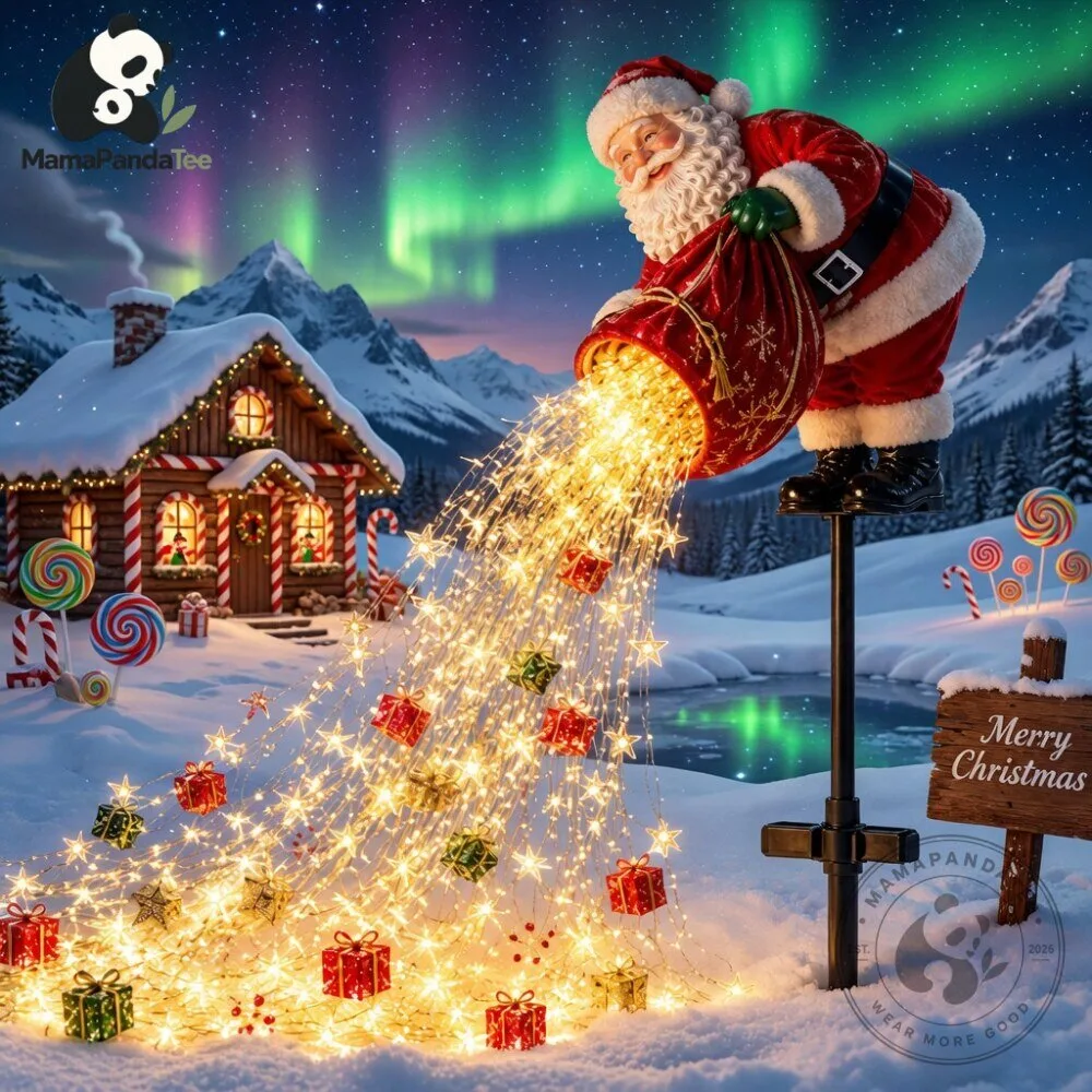 Solar Santa Waterfall Lights 2026 Magical Outdoor Christmas Garden Decor 4 Solar Santa Waterfall Lights 2026 Magical Outdoor Christmas Garden Decor