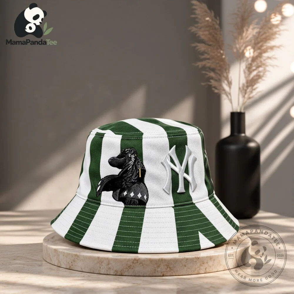 New York Yankees Urahara Bucket Hat Bleach Anime Striped Hat 4 New York Yankees Urahara Bucket Hat Bleach Anime Striped Hat