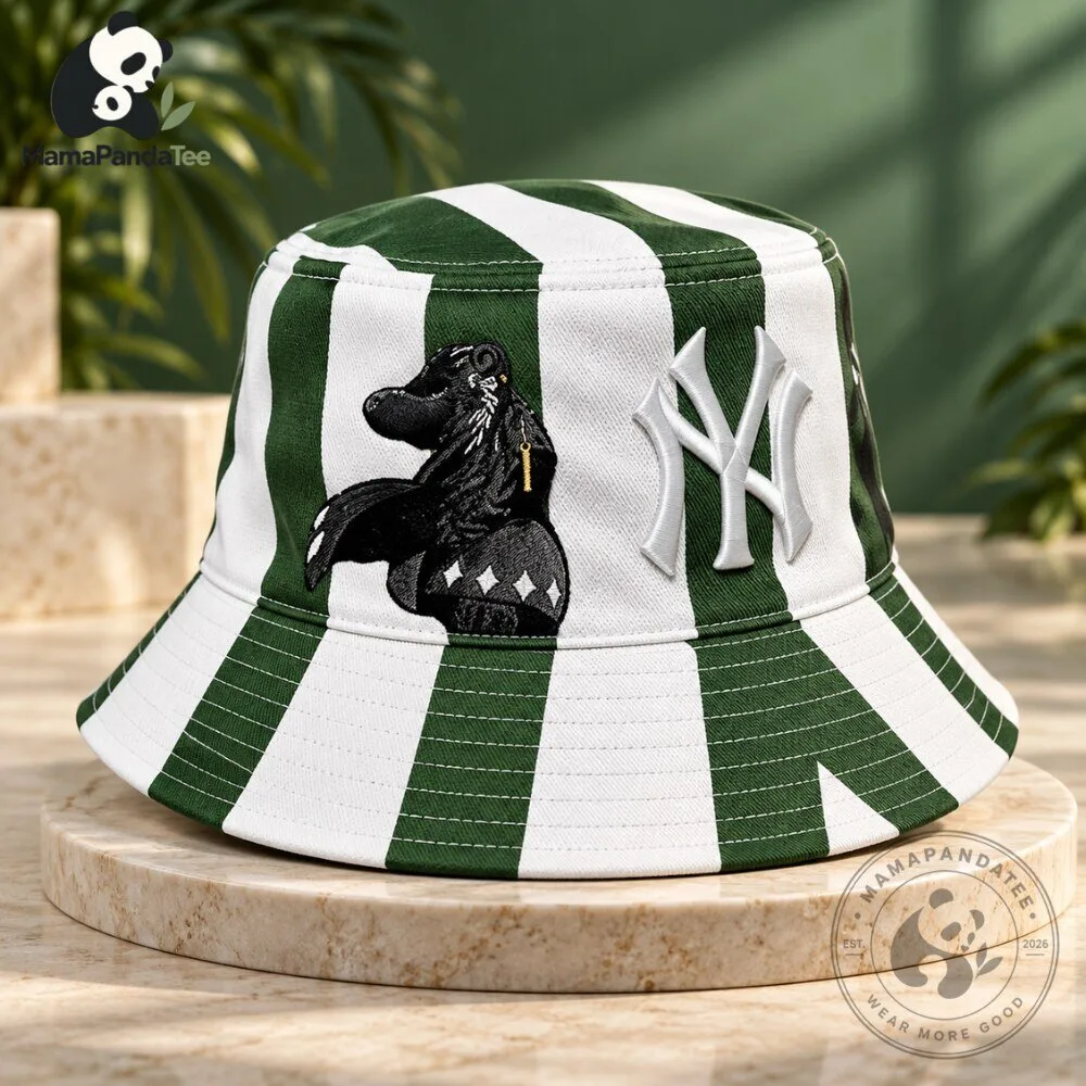 New York Yankees Urahara Bucket Hat Bleach Anime Striped Hat 5 New York Yankees Urahara Bucket Hat Bleach Anime Striped Hat
