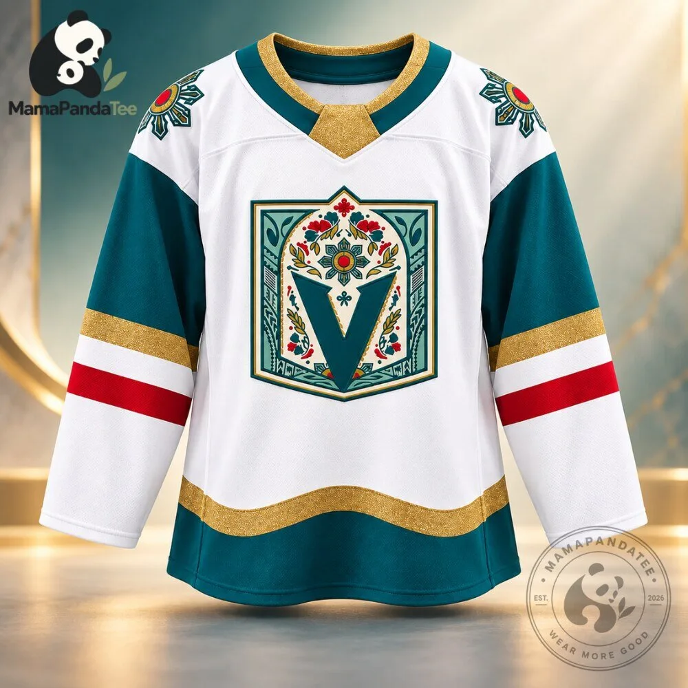 Vegas Golden Knights Folk Art Hockey Jersey