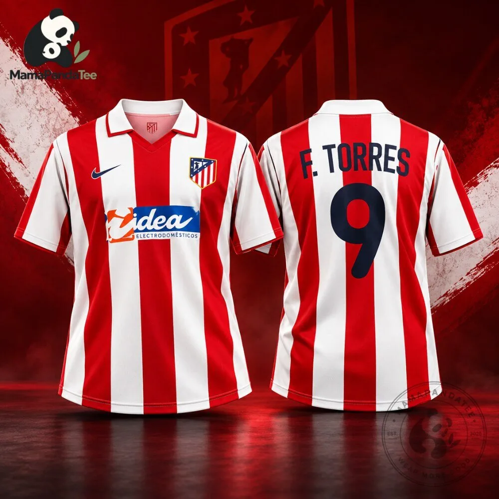 Retro Atletico Madrid 2001 2002 Home Jersey F Torres
