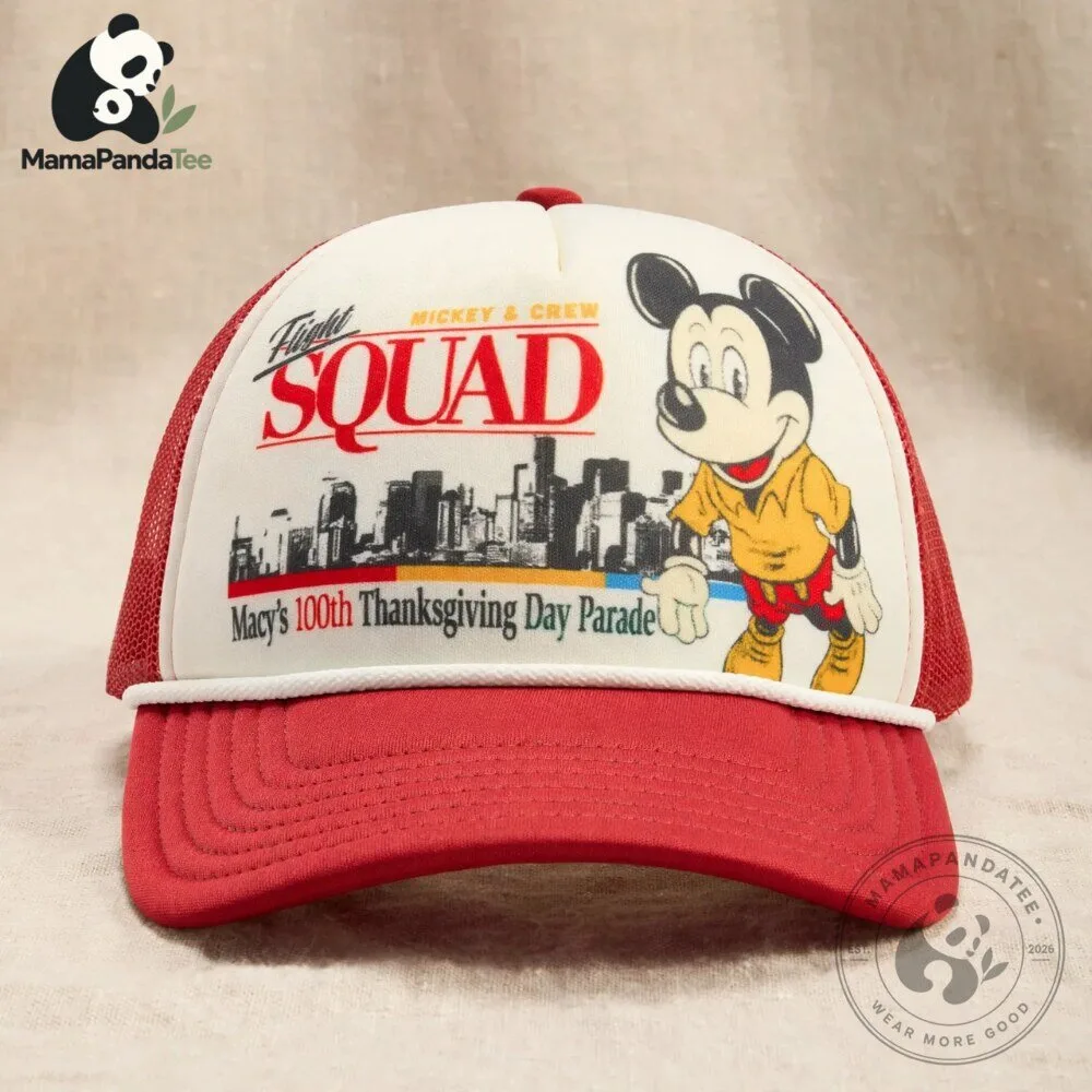 Disney Macy's 100th Thanksgiving Day Parade Mickey Trucker Hat 2026 7 Disney Macy's 100th Thanksgiving Day Parade Mickey Trucker Hat 2026