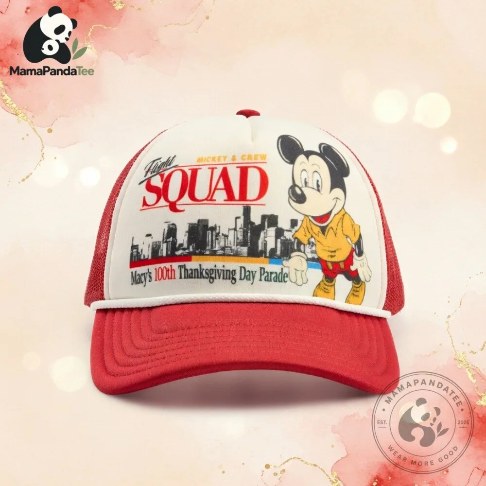 Disney Macy's 100th Thanksgiving Day Parade Mickey Trucker Hat 2026 8 Disney Macy's 100th Thanksgiving Day Parade Mickey Trucker Hat 2026