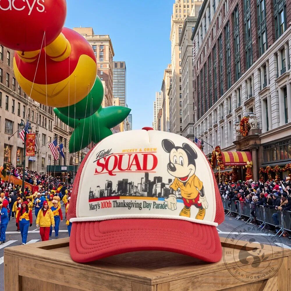 Disney Macy's 100th Thanksgiving Day Parade Mickey Trucker Hat 2026 9 Disney Macy's 100th Thanksgiving Day Parade Mickey Trucker Hat 2026