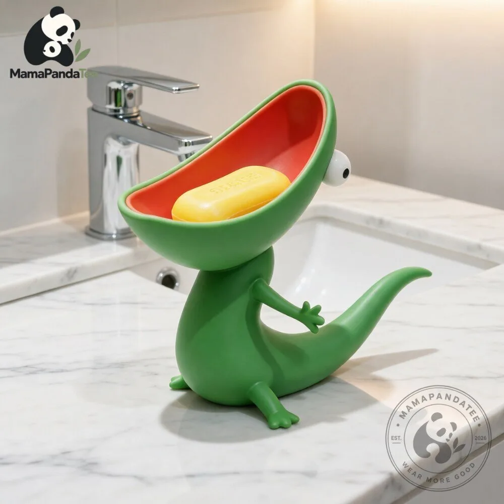 Best Cute Green Crocodile Soap Holder for Bathroom