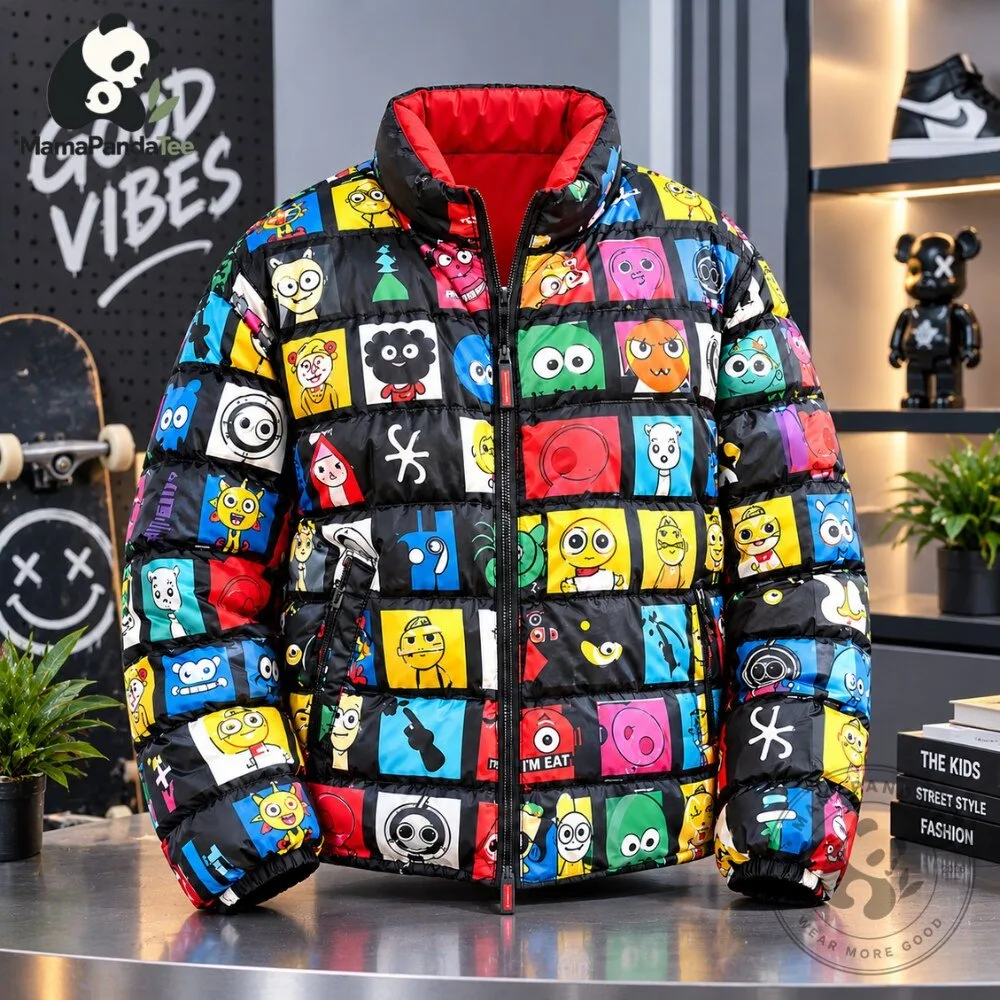Best Milo Cartoon Print Reversible Puffer Jacket for 5 Best Milo Cartoon Print Reversible Puffer Jacket for
