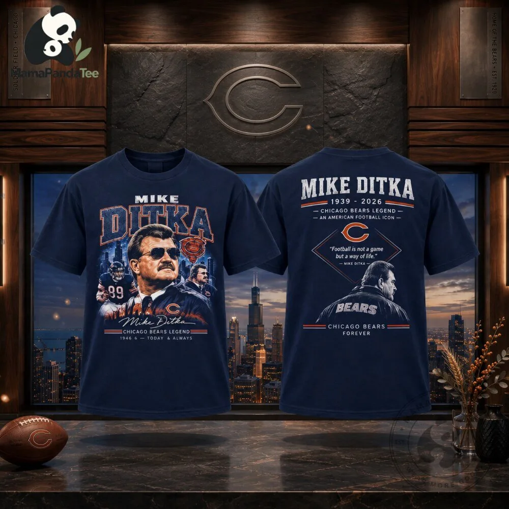 Mike Ditka Chicago Bears Memorial T Shirt 1939 2026
