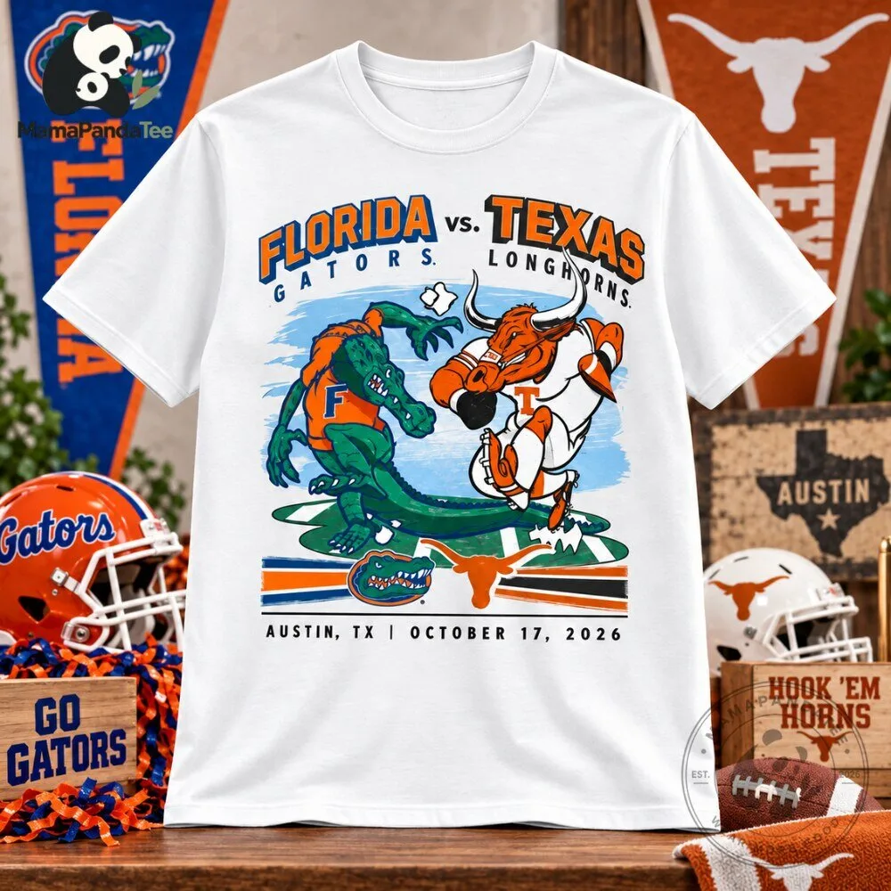 Florida Gators vs Texas Longhorns 2026 Game Shirt 5 Florida Gators vs Texas Longhorns 2026 Game Shirt