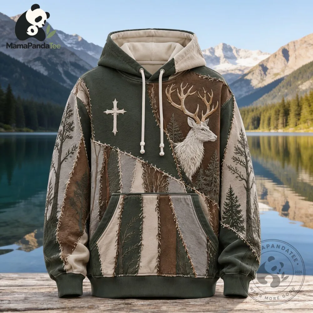 Men's Patchwork Deer Hunting Hoodie Retro Camo Outdoor Sweatshirt 7 Men's Patchwork Deer Hunting Hoodie Retro Camo Outdoor Sweatshirt