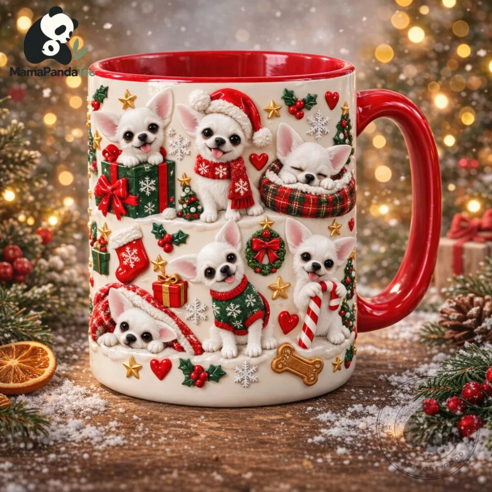 Christmas Chihuahua Ceramic Mug Dog Lover Gift
