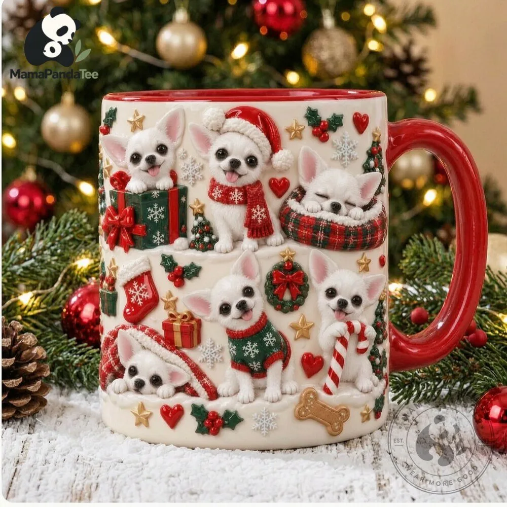 Christmas Chihuahua Ceramic Mug Dog Lover Gift 7 Christmas Chihuahua Ceramic Mug Dog Lover Gift