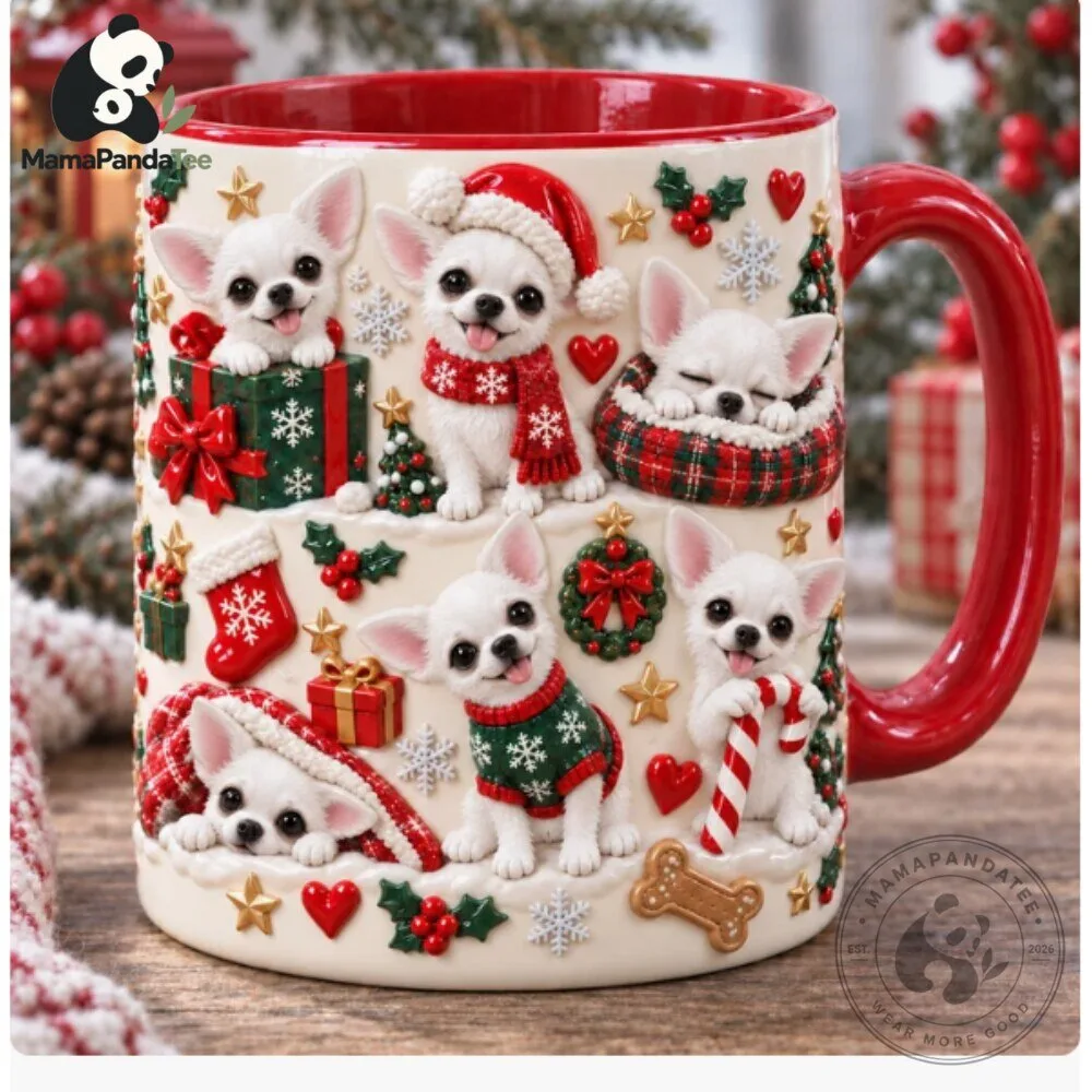 Christmas Chihuahua Ceramic Mug Dog Lover Gift 8 Christmas Chihuahua Ceramic Mug Dog Lover Gift