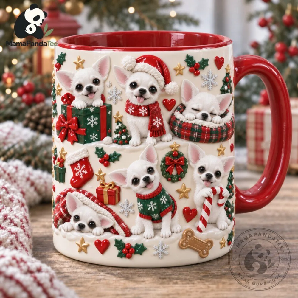 Christmas Chihuahua Ceramic Mug Dog Lover Gift 9 Christmas Chihuahua Ceramic Mug Dog Lover Gift