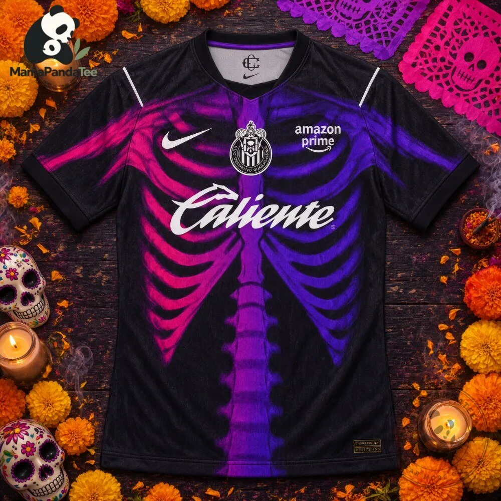 Chivas Guadalajara Día de Muertos Concept Jersey Nike Skeleton 5 Chivas Guadalajara Día de Muertos Concept Jersey Nike Skeleton