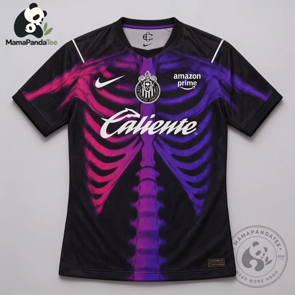 Chivas Guadalajara Día de Muertos Concept Jersey Nike Skeleton 6 Chivas Guadalajara Día de Muertos Concept Jersey Nike Skeleton