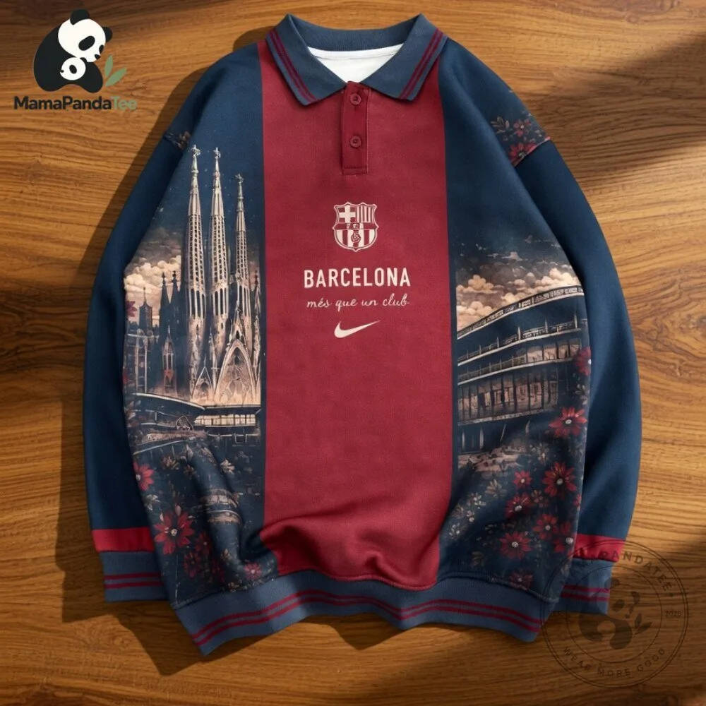 FC Barcelona Heritage Concept Polo Sweatshirt 2026 Edition 8 FC Barcelona Heritage Concept Polo Sweatshirt 2026 Edition