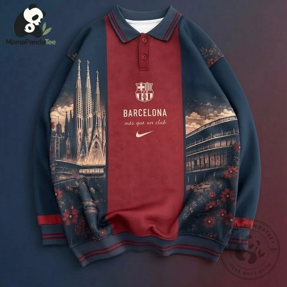 FC Barcelona Heritage Concept Polo Sweatshirt 2026 Edition 9 FC Barcelona Heritage Concept Polo Sweatshirt 2026 Edition