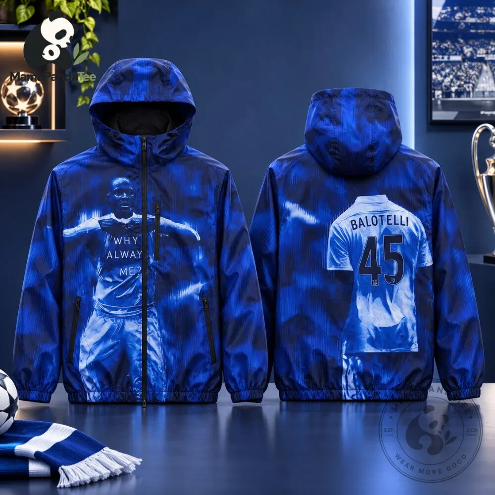 Zizou Balotelli Shell Rain Jacket Why Always Me Windbreaker
