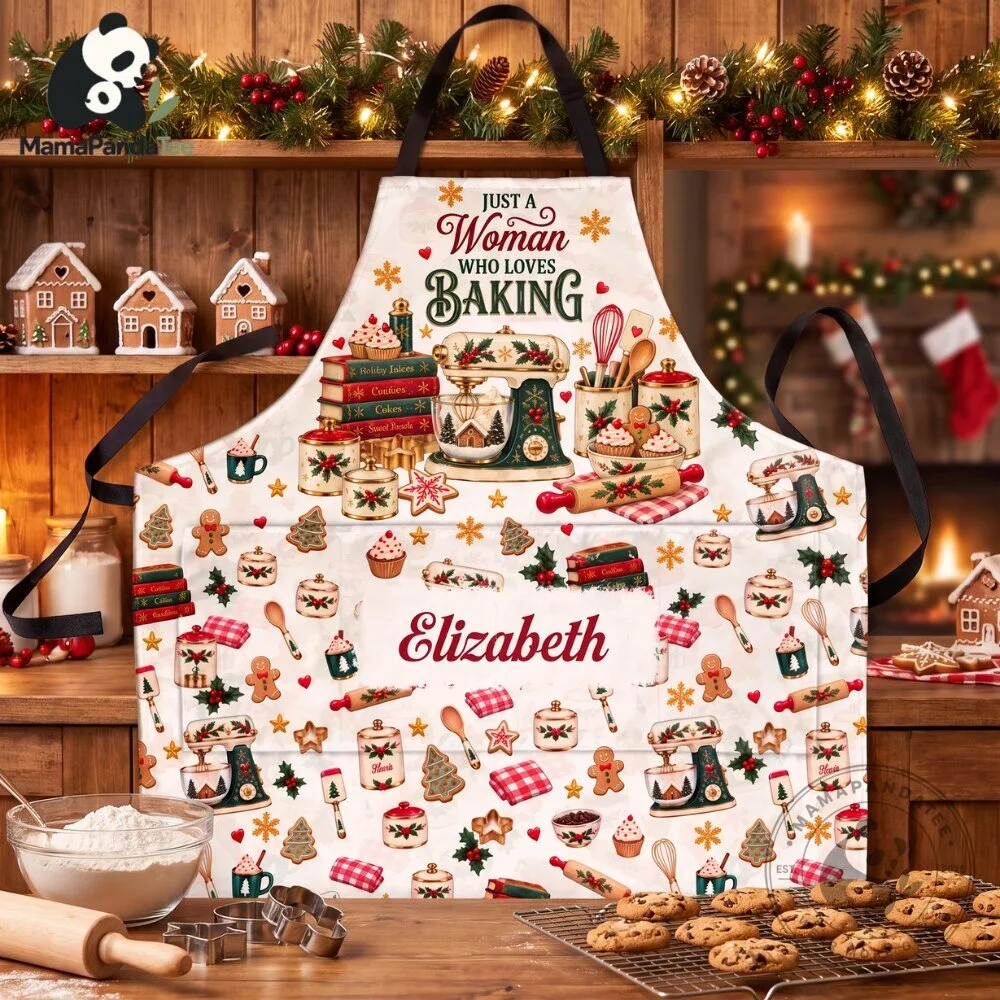 Christmas Baking Apron Personalized Holiday Baker Gift