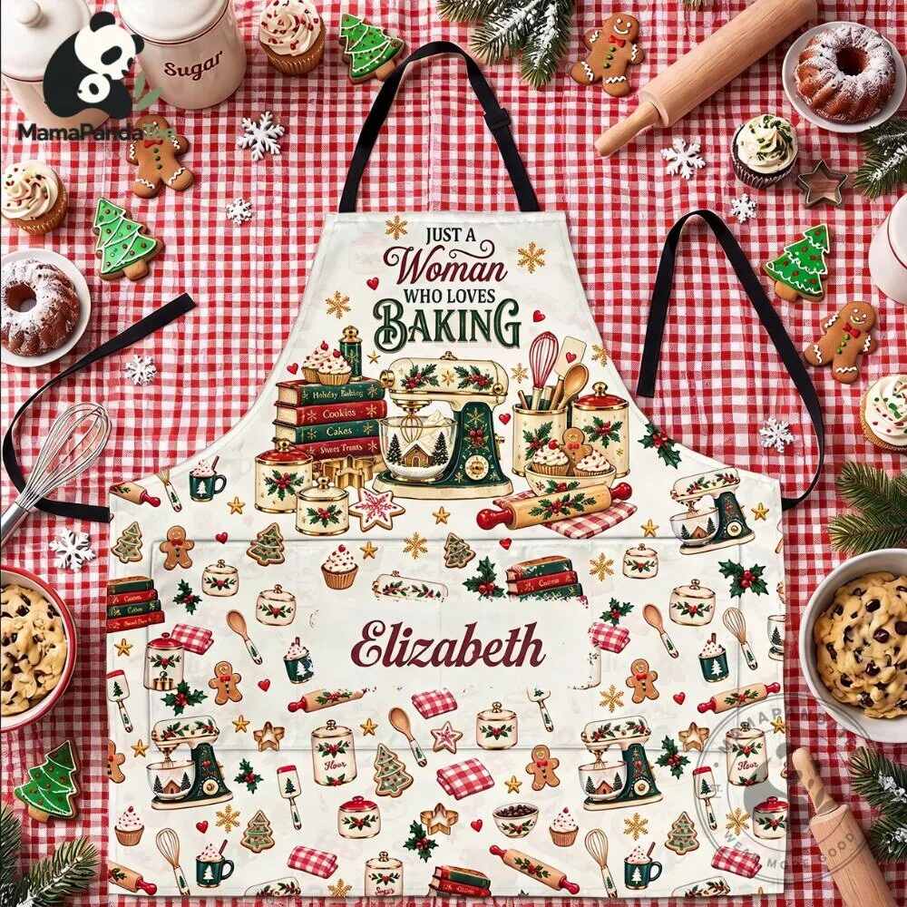 Christmas Baking Apron Personalized Holiday Baker Gift 5 Christmas Baking Apron Personalized Holiday Baker Gift