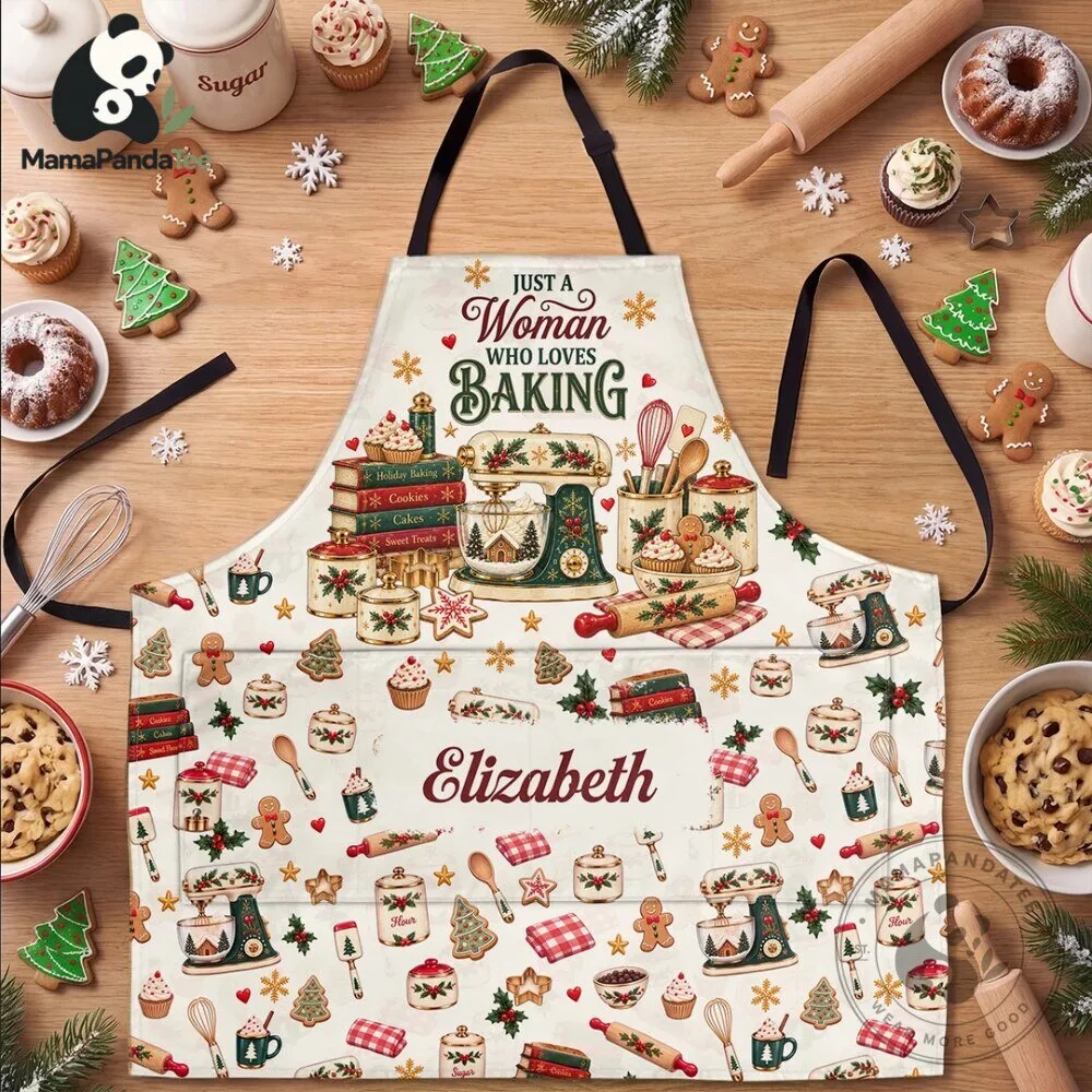Christmas Baking Apron Personalized Holiday Baker Gift 6 Christmas Baking Apron Personalized Holiday Baker Gift