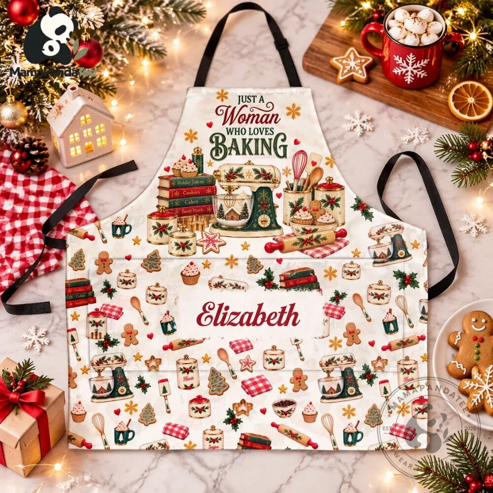 Christmas Baking Apron Personalized Holiday Baker Gift 7 Christmas Baking Apron Personalized Holiday Baker Gift