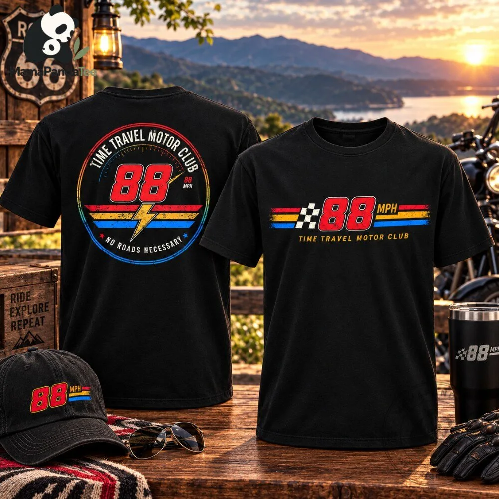 Back to the Future 88 MPH Time Travel Motor Club T Shirt