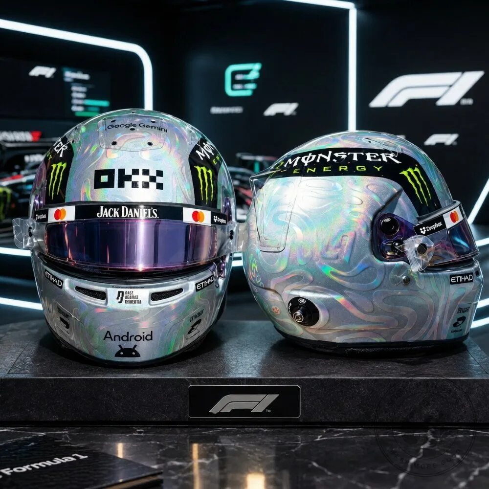 Lando Norris 2026 US GP Mini Chrome Helmet 6 Lando Norris 2026 US GP Mini Chrome Helmet