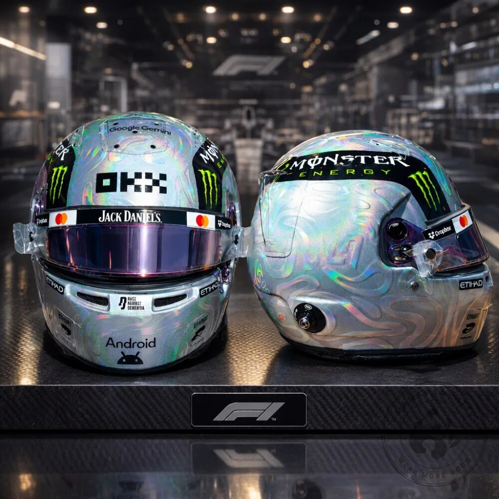 Lando Norris 2026 US GP Mini Chrome Helmet 9 Lando Norris 2026 US GP Mini Chrome Helmet