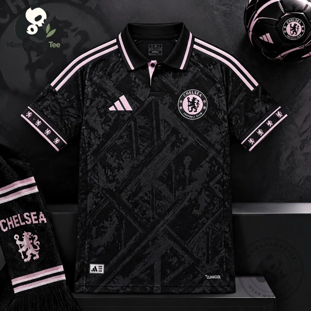 Chelsea Black Pink Adidas Polo Concept Jersey 2026 7 Chelsea Black Pink Adidas Polo Concept Jersey 2026