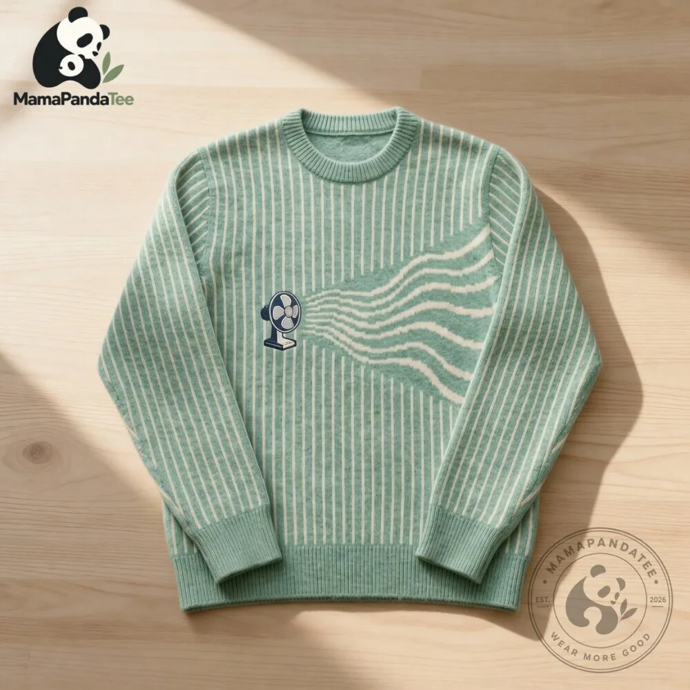 Electric Fan Optical Illusion Striped Sweater 5 Electric Fan Optical Illusion Striped Sweater