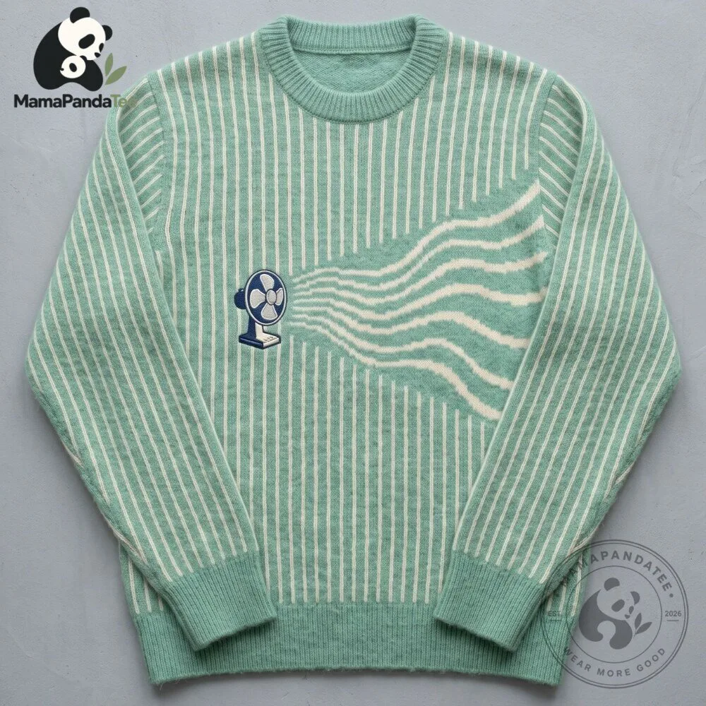 Electric Fan Optical Illusion Striped Sweater 6 Electric Fan Optical Illusion Striped Sweater