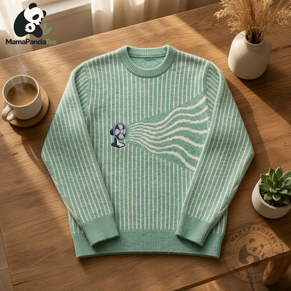 Electric Fan Optical Illusion Striped Sweater 7 Electric Fan Optical Illusion Striped Sweater