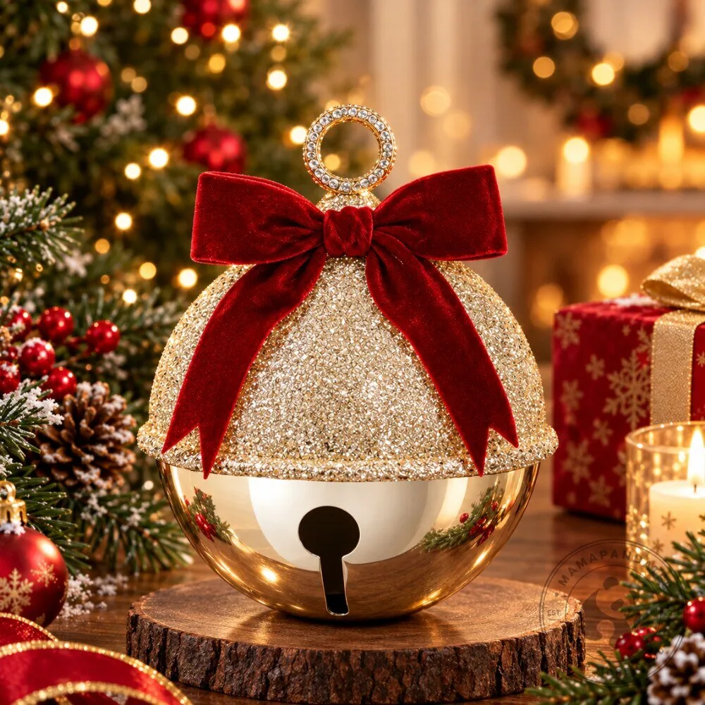 "Top 5 Festive 2026 Holiday Products: Ornaments, Apparel, and Surprises" 2 Beat Gold Glitter Jingle Bell Ornament 2026