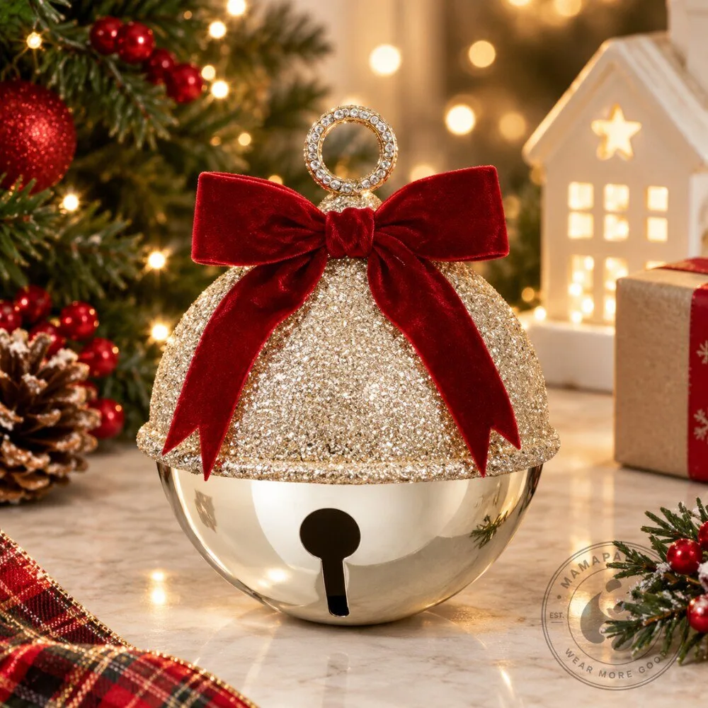 Beat Gold Glitter Jingle Bell Ornament 2026 5 Beat Gold Glitter Jingle Bell Ornament 2026