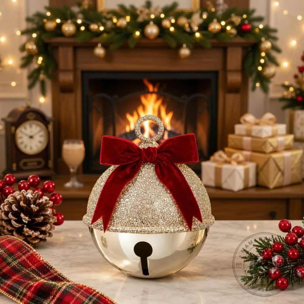 Beat Gold Glitter Jingle Bell Ornament 2026 7 Beat Gold Glitter Jingle Bell Ornament 2026