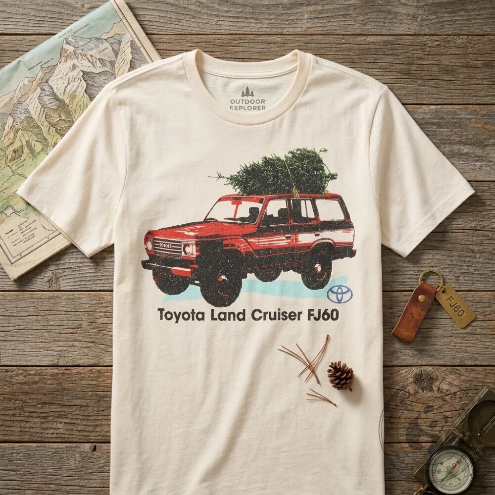 Retro Toyota Land Cruiser FJ60 Christmas T Shirt 6 Retro Toyota Land Cruiser FJ60 Christmas T Shirt